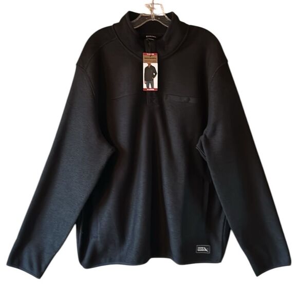 NEW Eddie Bauer Mens Black Sweater Fleece - Picture 6 of 7